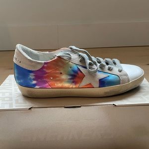 GOLDEN GOOSE super star tie-dyed sneakers, size 38 NWT